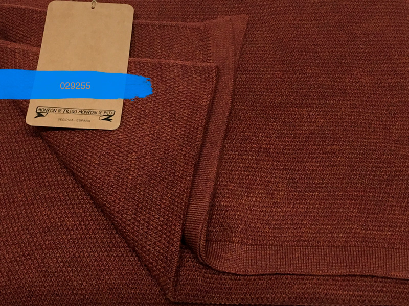 100% merino wool scarf brown. - handmade Segovia - Color #029255