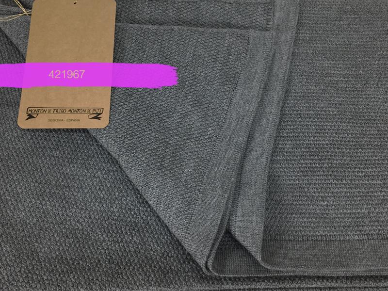 Chal lana merino 100% grises. - artesanal Segovia - Color #421967