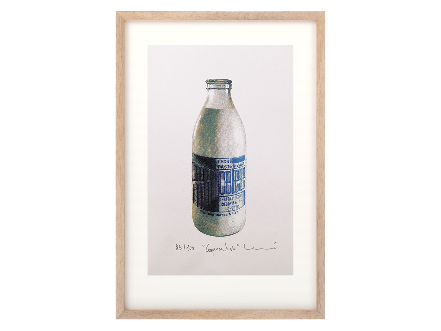 Silkscreen 'Cooperativa' by Lucía Huertas, 4-ink print on Canson Montval 300g, 45x17cm, limited edition, Segovia Spain.