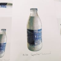 Silkscreen print "Cooperativa" by Lucía Huertas, 4 inks on Canson Montval 300g, 45x17cm, limited edition, handmade in Segovia, Spain.