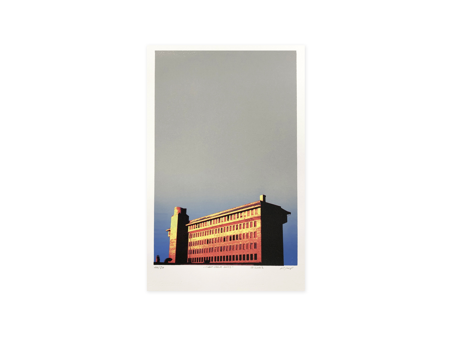 Silkscreen 'La Choricera' 2023, 6-ink limited edition print on Canson Montval 300g, signed and numbered, by montón de trigo montón de paja, Segovia.