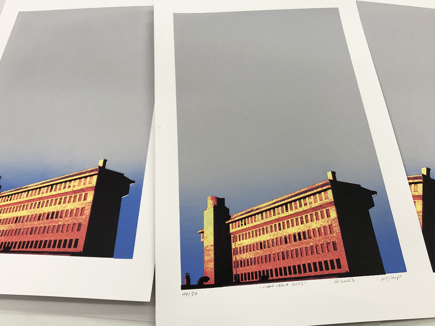 Silkscreen print 'La Choricera' 2023, 6-ink edition on Canson Montval 300g, 42x26.5cm, signed and numbered, by Montón de Trigo, Segovia.
