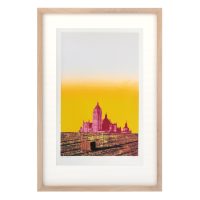 Serigrafía 'Paca y Catedral' Segovia 2024, edición 70 ejemplares, 9 tintas eco sobre papel Canson Montval 300g libre de ácidos, sin marco sobre cartón pluma retractilado