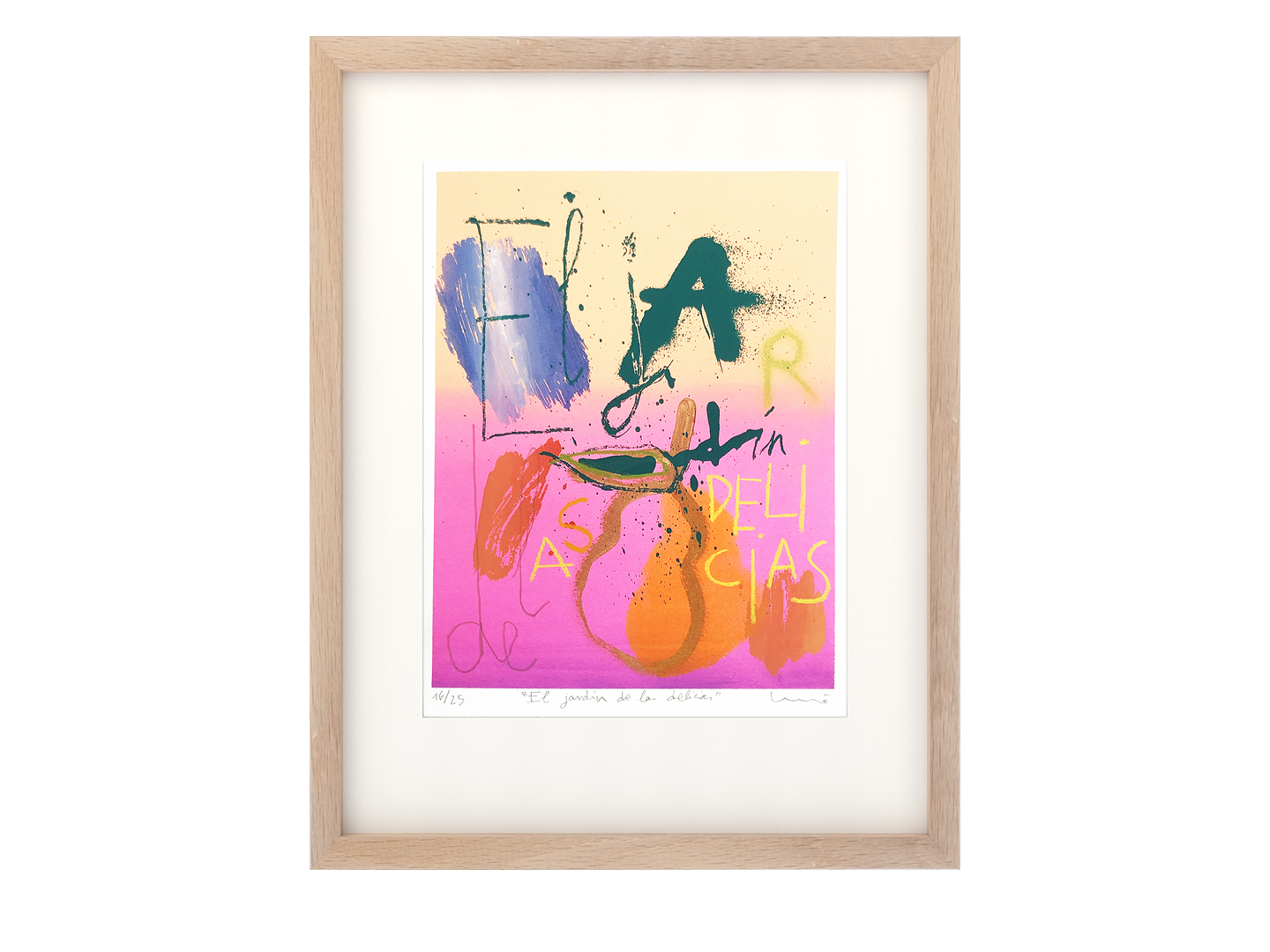 Silkscreen 'The Garden of Earthly Delights' by Lucía Huertas, 8 eco inks, Canson Montval 300g, limited edition of 25, made in Spain