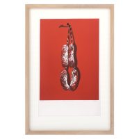 Hand screenprinted silkscreen 'Sarta de Chorizos' 2024, 4 inks on Canson Montval 300g, signed and numbered edition of 100, by Montón de Trigo.